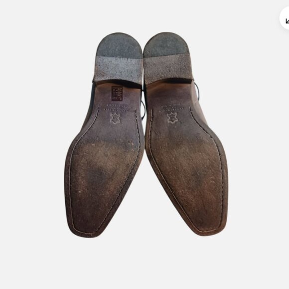 Kenneth Cole New York Mens Dress Shoes Size 11.5 Cognac Leather Oxford Lace up - Picture 8 of 11